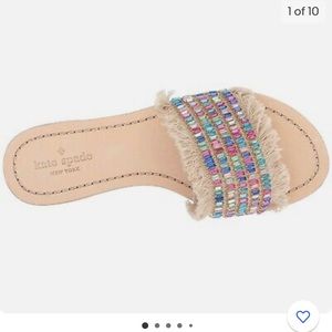 Kate Spade Solaina Multicolor Jeweled Embellished Flat Slides